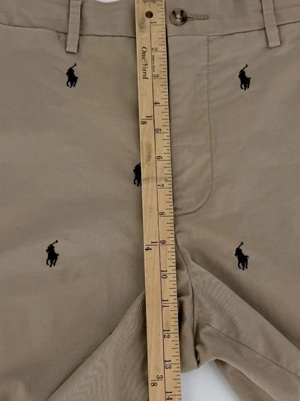 Polo Ralph Lauren Stretch Classic Fit Pony Embroidered Chino Shorts 33